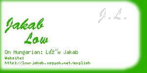 jakab low business card